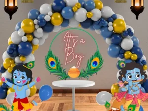 Baby Shower Balloon Decore Krishna Theme