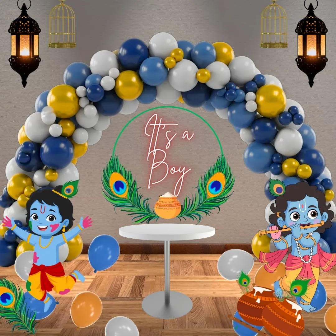 Baby Shower Balloon Decore Krishna Theme